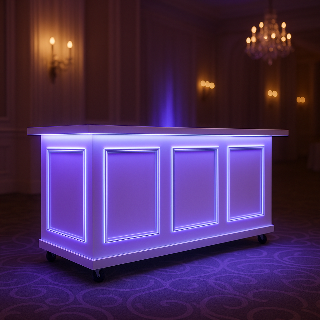 6 feet Bar with Crown Moulding