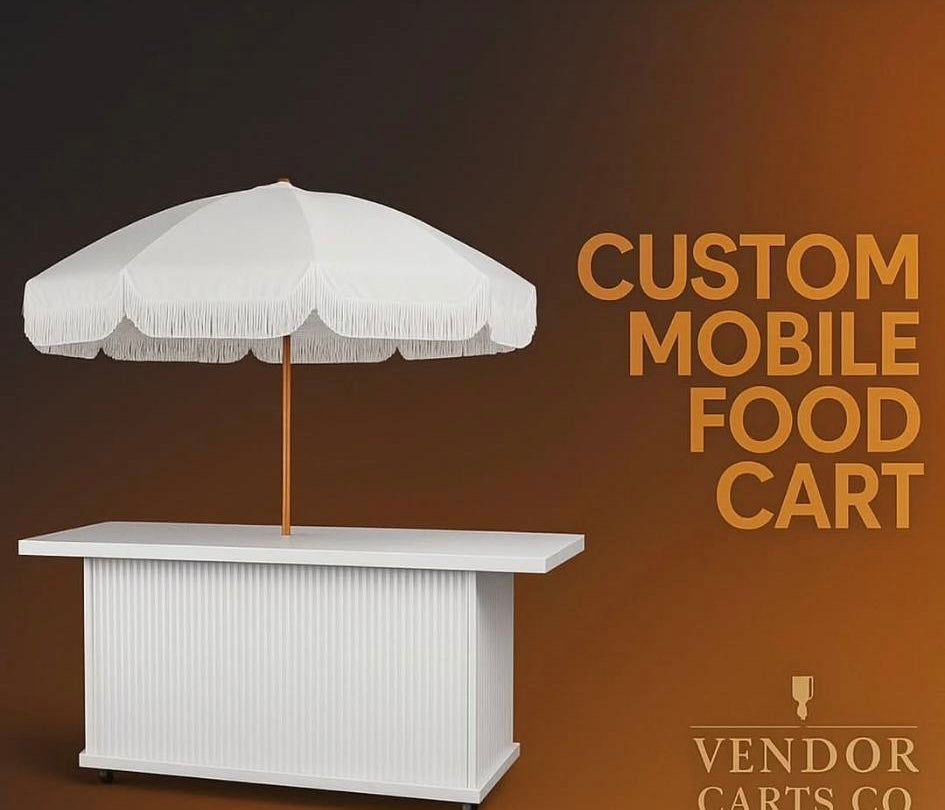 Custom Cart with Fluted Panels